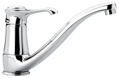 Emmevi Tiffany, кухонный смеситель с поворотным изливом, цвет хром