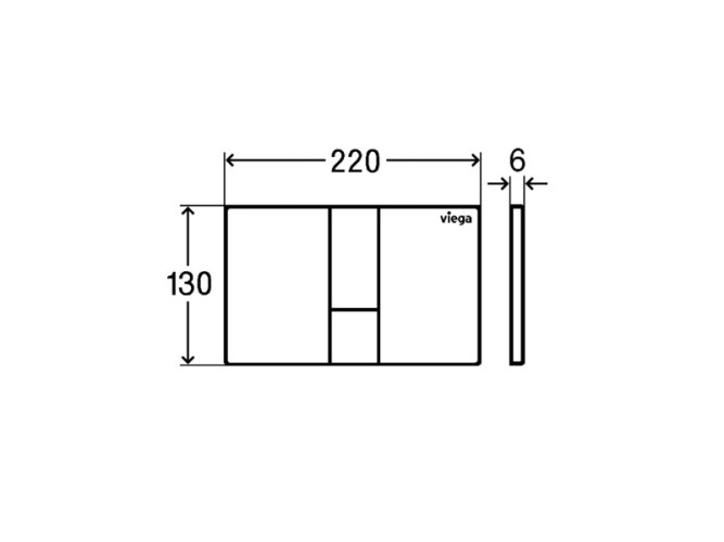 Панель смыва Prevista для унитазов VIEGA PREVISTA DRY 773274