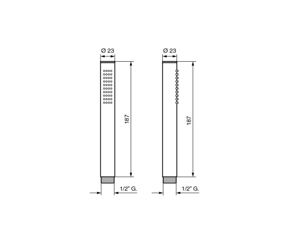 Emmevi, ручной душ антикальцевый 187х23 мм, 1 режимный, цвет матовое золото