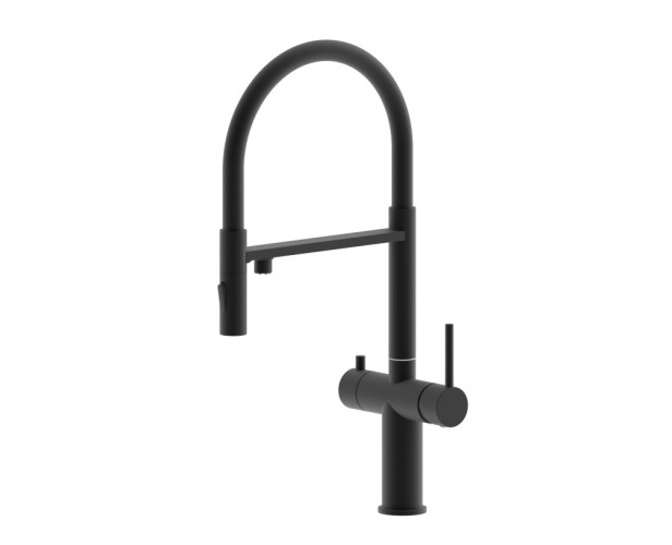 15056-C Смеситель для кухни под фильт., МАГНИТ. (ЧЕР.+ЧЕР.) ViEiR (10/1шт)