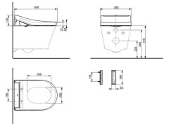 Сиденье-биде с дистанционным управлением TOTO NEOREST WX1 TCF95180GEU
