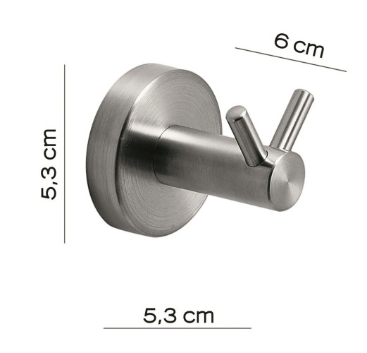 Gedy Project, крючок двойной, цвет зачищенный хром