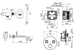 Комплект для ванны Plumberia Selection PS BOX KITPSB02CR260