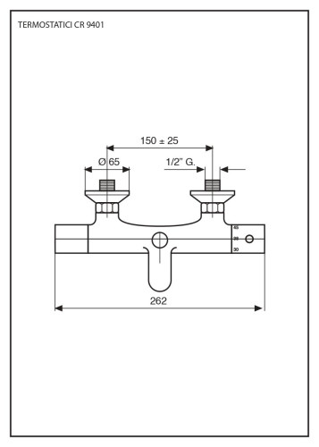 Термостат Lyra  для ванны, хром