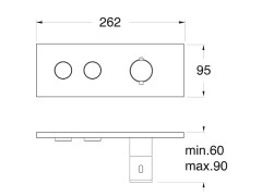 Наружный комплект для термостатического смесителя для душа CRISTINA THERMO UP XT71292