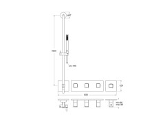 Наружный комплект для термостатического смесителя CRISTINA Thermostatic external parts XQ76851