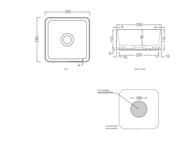 Раковина накладная CIELO SHUI COMFORT MILAQ