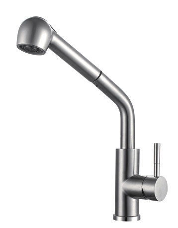 15027 Смес. од. для кухни выс. с ВЫД. лейкой (НЕРЖ САТИН) ViEiR (10/1шт)