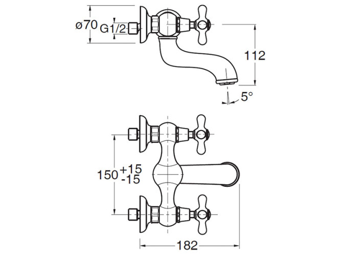 Смеситель для раковины CRISTINA IMPERO IM41275