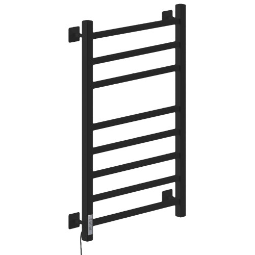 Полотенцесушитель Электрич.кабельный Ника STEP-2 80/40 RAL9005 черный матовый левый тэн