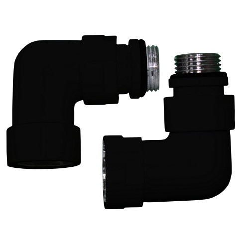 Американка для полотенцесушителя  угл 3/4" x 1/2"  г/ш  761SCH0504ЧМ со сгоном черная мат (LARIS)