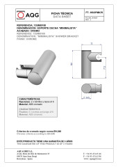 AQG MINIMALISTA, круглый нерегулируемый держатель для ручного душа, цвет хром