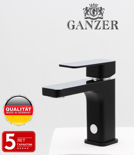 12015-C Смеситель для умывальника (ЧЕНЫЙ) "GANZER"