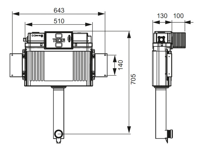 Бачок  TECE Teceprofil 9041308