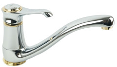 Emmevi Tiffany, кухонный смеситель с поворотным изливом, цвет хром-золото