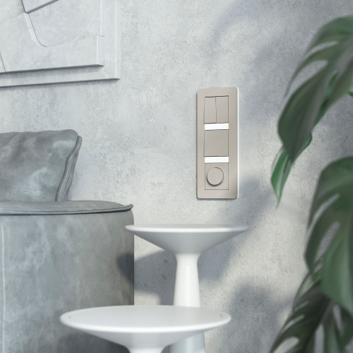 Выключатель двухклавишный (дымчатый) W1220004