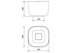 Раковина накладная RELAX DESIGN BONZO S LX01 opac