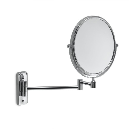 Gedy Gaia, настенное круглое поворотное косметическое зеркало (3x) со складным механизмом, цвет хром
