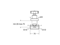 Запорный кран 1/2 скрытого монтажа CRISTINA CROSS ROAD CR61846