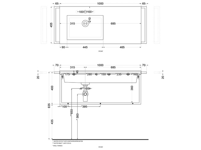 Консоль для раковины CIELO ERA-ECO ERST100 CM