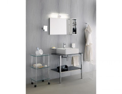 Консоль Stil Haus Gea, для ванной комнаты с раковиной, цвет хром