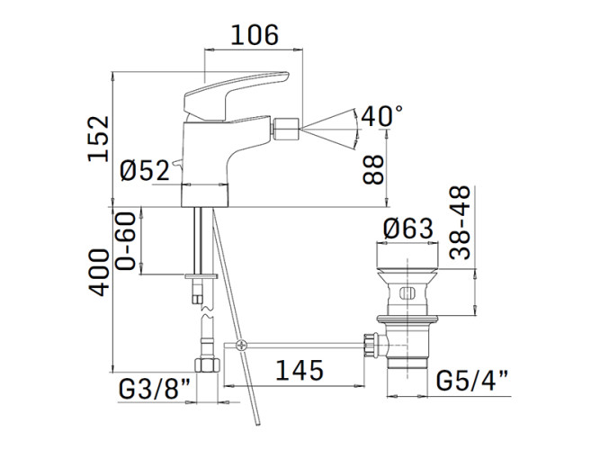 Смеситель для биде MAMOLI VIP+ 540200008051