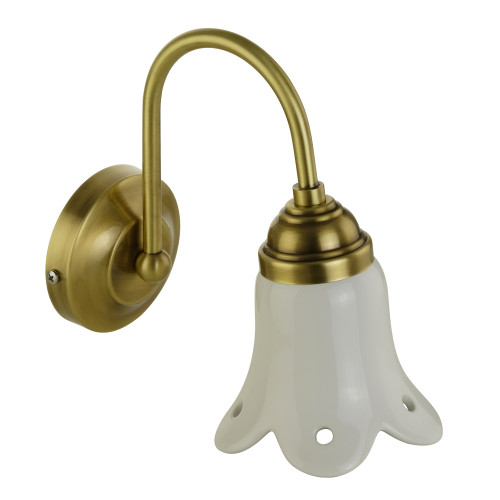 Светильник настенный, H20хL10xP20 cm, керамика/бронза Migliore Mirella