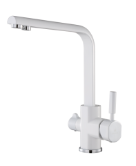 16034-F Смеситель (БЕЛЫЙ) с фильтром &quot;GANZER&quot; (10/1шт)