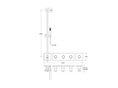Внешняя часть термостатического смесителя CRISTINA Thermostatic external parts XT76851