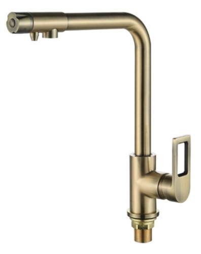 15008-D Смес. для кухни под фильт. выс. Г-обр. (БРОНЗА) ViEiR (10/1шт)