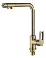 15008-D Смес. для кухни под фильт. выс. Г-обр. (БРОНЗА) ViEiR (10/1шт)