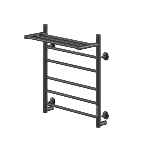 Полотенцесушитель Электрич.кабельный Ника WAY-2 60/50 с полкой RAL9005 черный матовый U