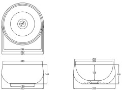 Раковина накладная CIELO TINO-TINA BATO30 CO
