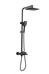 393561-C Душевая система с термостатом КВАД. (ЧЕРНЫЙ) ViEiR (5/1шт)