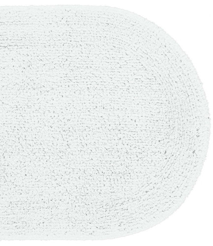 Batex Duo Cotton, двухсторонний овальный коврик из 100% хлопка, размер 80x160 см, цвет белый