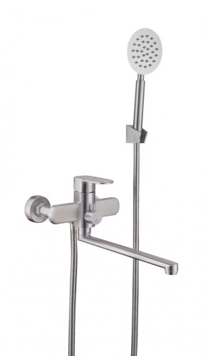 383541 Смес. од. для ванны длин. (НЕРЖ,САТИН) ViEiR (8/1шт)