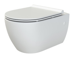 Bianca подвесной унитаз белый матовый с крышкой
