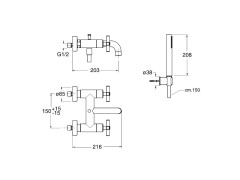 Смеситель для ванны CRISTINA EXCLUSIVE EV18051