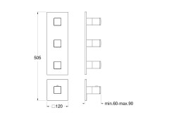 Наружный комплект для термостатического смесителя CRISTINA Thermostatic external parts XQ78351