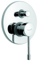 Emmevi Eden, однорычажный встраиваемый смеситель для душа с дивертером на 2 выхода, цвет черный матовый