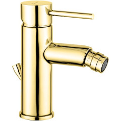 Emmevi Piper, однорычажный смеситель для биде с донным клапаном, цвет золото