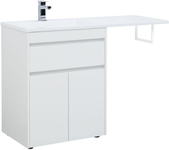Тумба с раковиной Aquanet Токио 68 белый (напольная, 1 ящик, 2 дверцы)