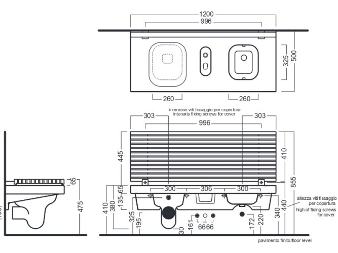 Модуль унитаз-биде HATRIA G-FULL YXJR01