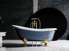 Ванна отдельностоящая двухцветная на ножках, золото RELAX DESIGN CASSIOPEA BIO oro