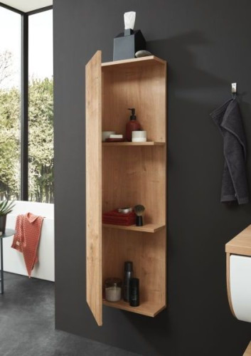 Puris Rounds, средний шкаф (1 дверь) 400 мм левый, цвет белый высокоглянцевый