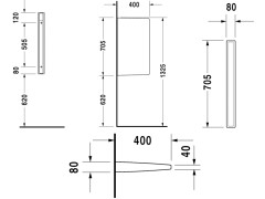 Перегородка для писсуара DURAVIT STARCK III 8500000000