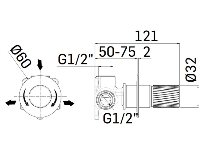 Переключатель потока MAMOLI TUTTODUNPEZZO 27320000002A