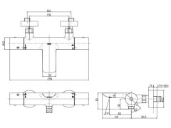 Смеситель для ванны и душа  TOTO G SELECTION TBV01402R