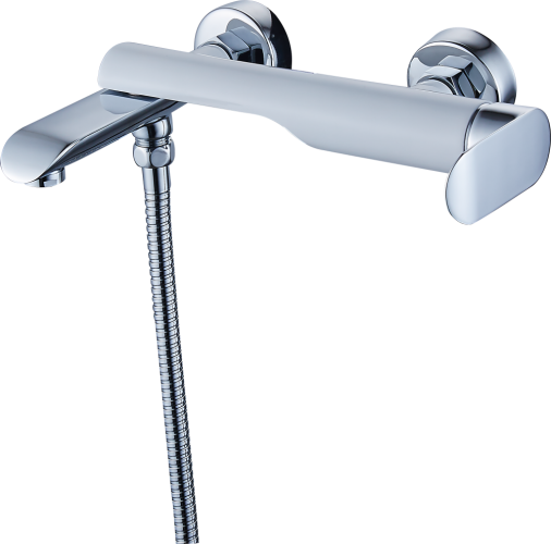 22031-F Смеситель од. для ванны (БЕЛЫЙ) GANZER (8/1шт)