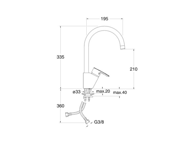 Смеситель для кухни CRISTINA KITCHEN KN52651